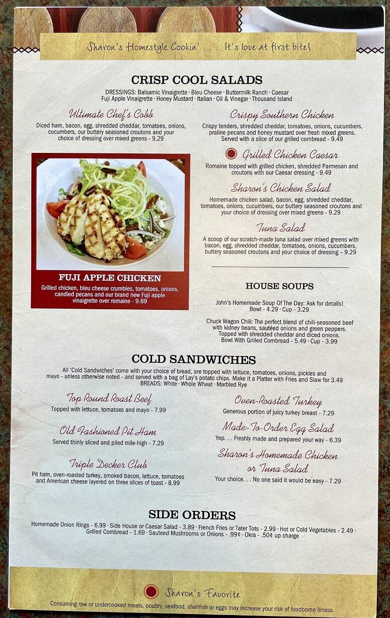 Sharon's Place - Orlando, FL menu_pic