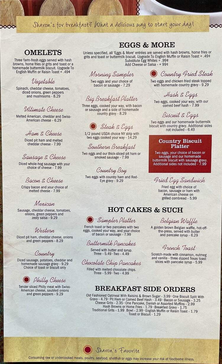Sharon's Place - Orlando, FL menu_pic