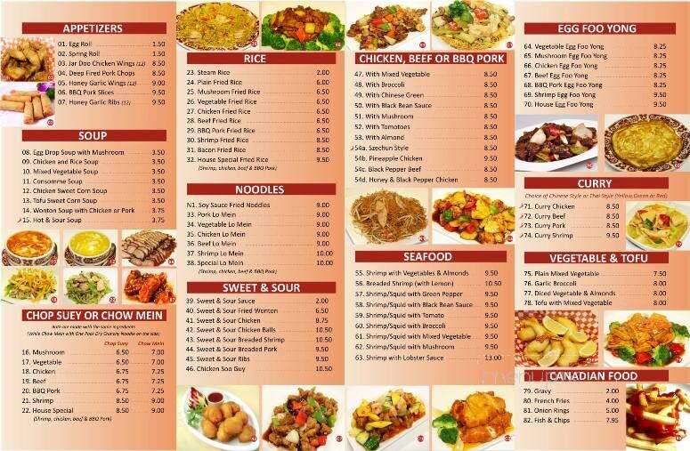 Leung's Chinese Restaurant - Fenelon Falls, ON menu_pic