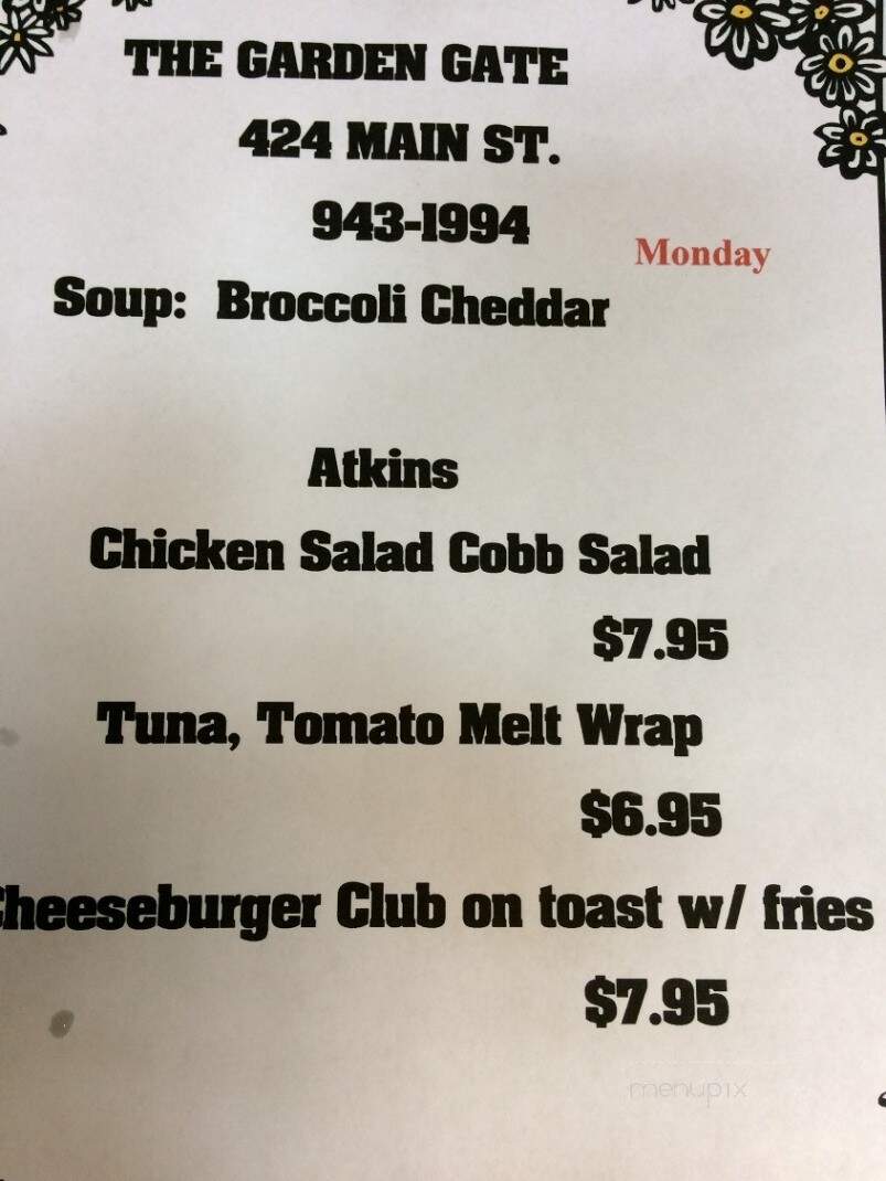Garden Gate - Catskill, NY menu_pic