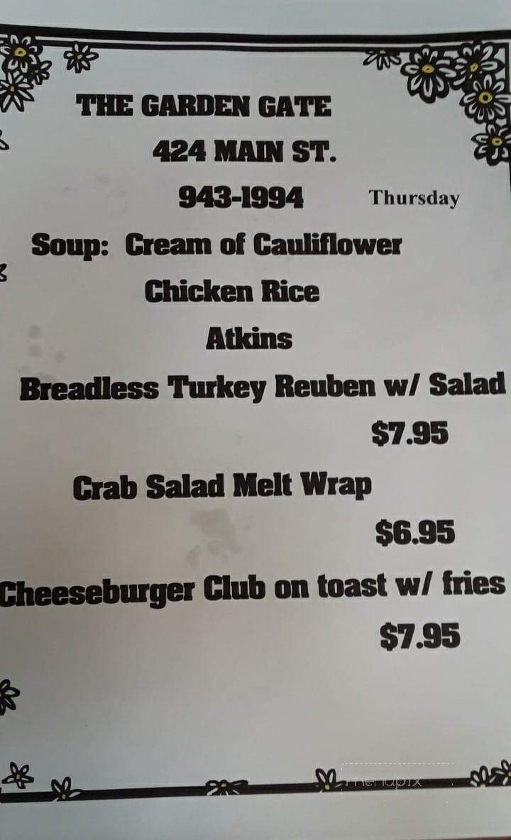Garden Gate - Catskill, NY menu_pic