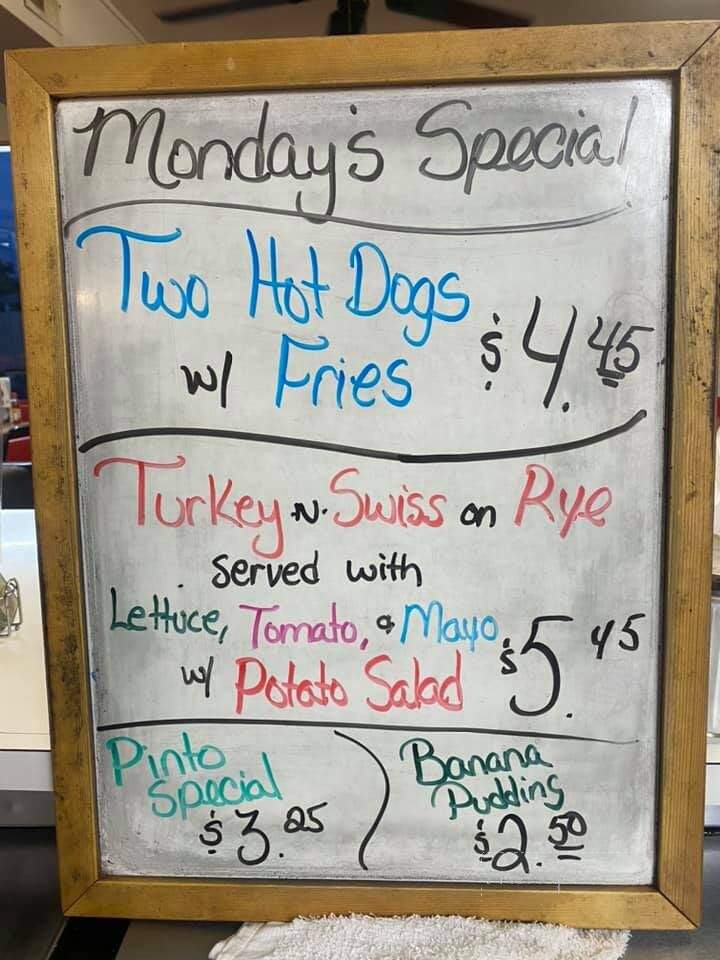 Dick's Cafe - Newton, NC menu_pic