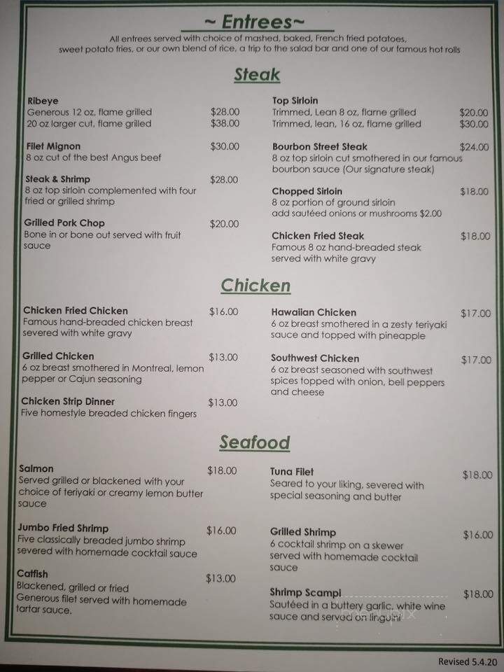 Cherokee Station - Cherokee, OK menu_pic
