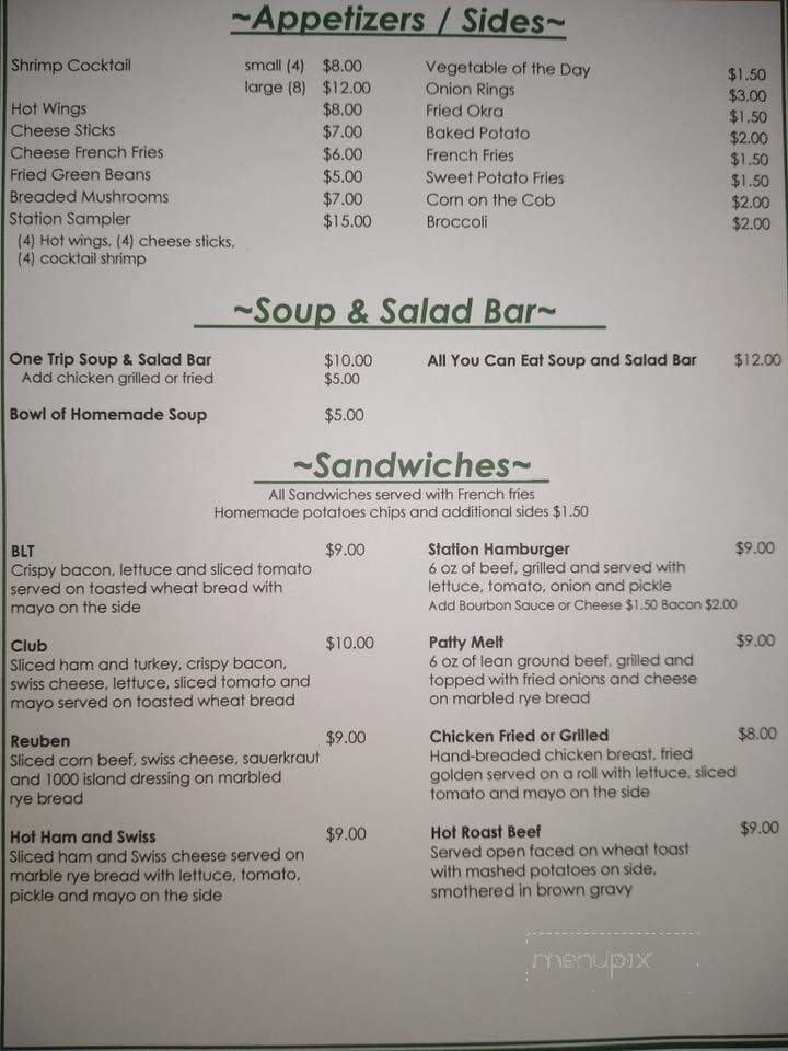 Cherokee Station - Cherokee, OK menu_pic