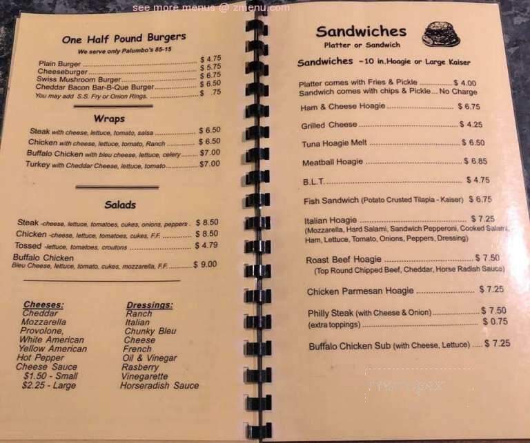 Carnesali's Pizza & Bar - Brockway, PA menu_pic