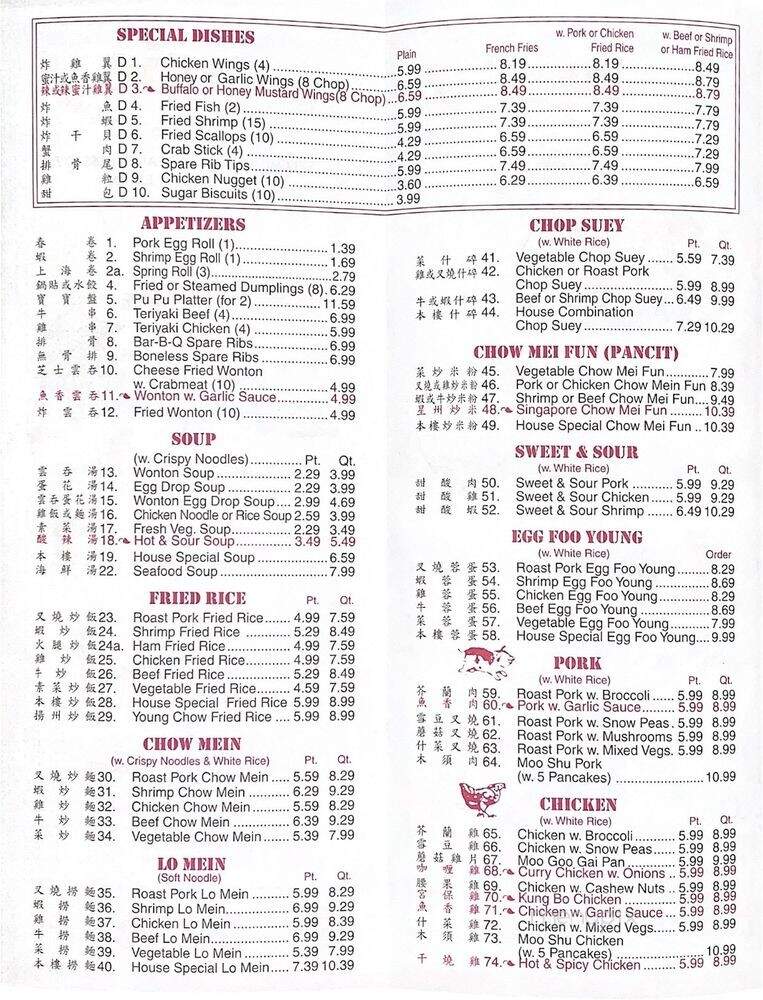 Carrie Chinese - Florence, SC menu_pic