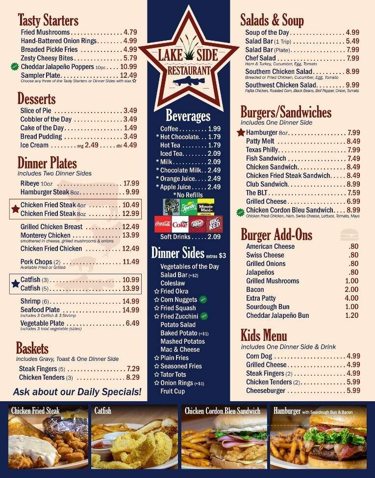 Lakeside Restaurant - Madisonville, TX menu_pic