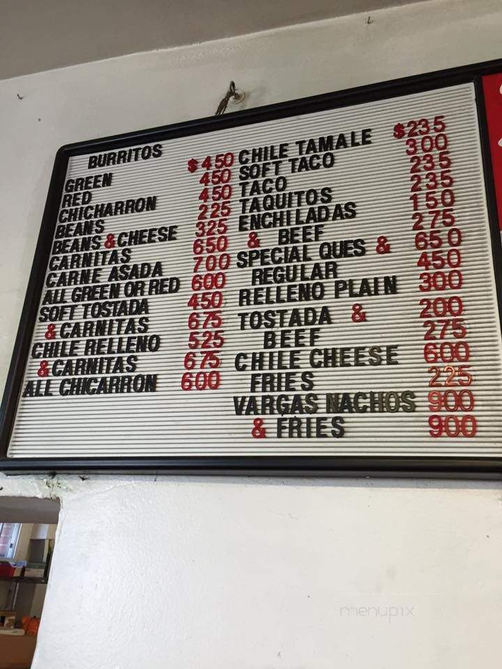 Vargas Mexicatessen - Pico Rivera, CA menu_pic