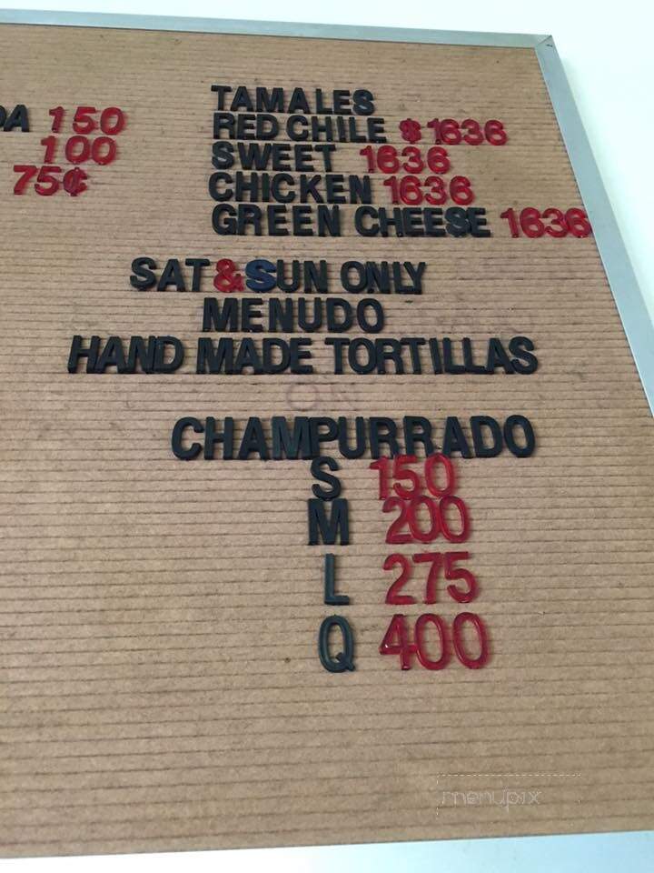 Vargas Mexicatessen - Pico Rivera, CA menu_pic