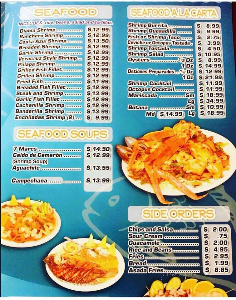 El Marisquero Authentic - Modesto, CA menu_pic