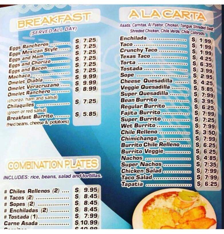El Marisquero Authentic - Modesto, CA menu_pic