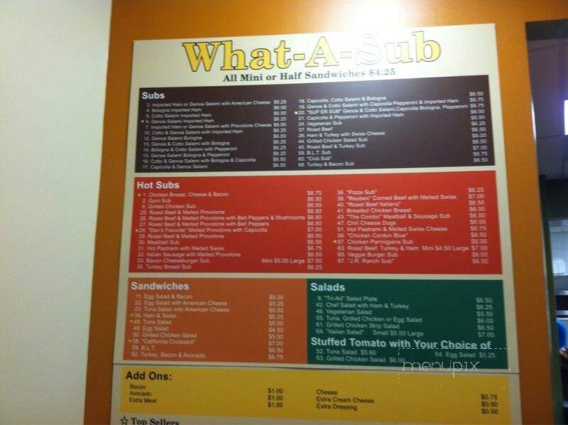 What A Sub - Greenwood Village, CO menu_pic