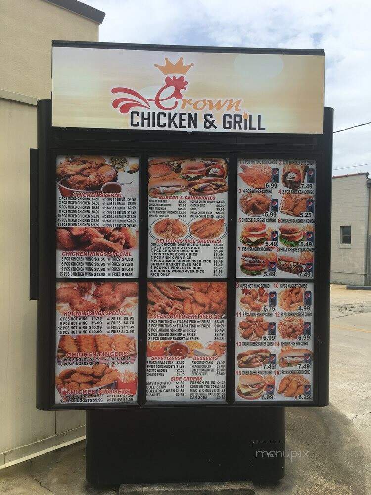 Crown Chicken & Grill - Rocky Mount, NC menu_pic