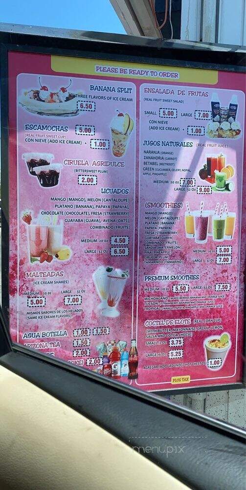 Paleteria Y Neveria La Michoacana - Tucson, AZ menu_pic