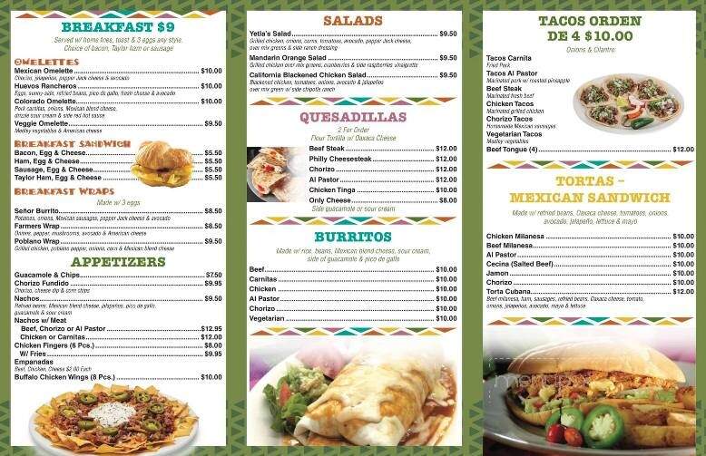 Yetla's Restaurant & Deli - Cedar Grove, NJ menu_pic