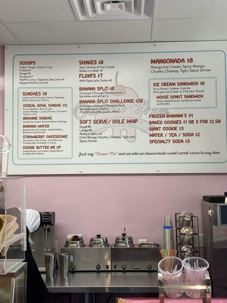 Cream Me Ice Creamery - Las Vegas, NV menu_pic