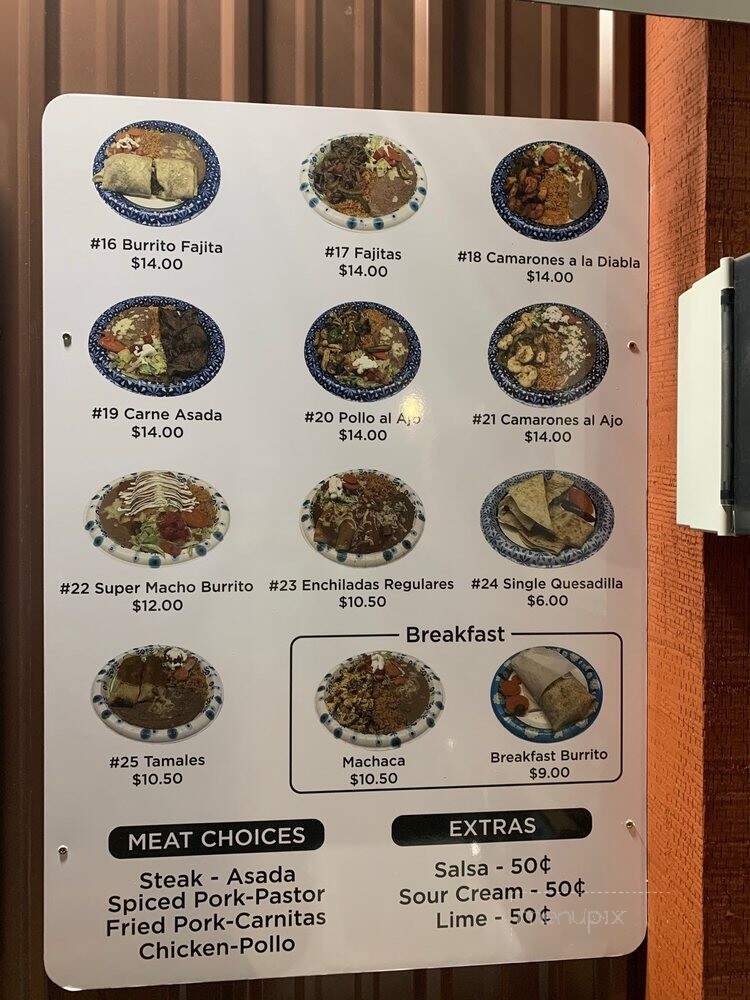 Las Palmitas - Powell, WY menu_pic