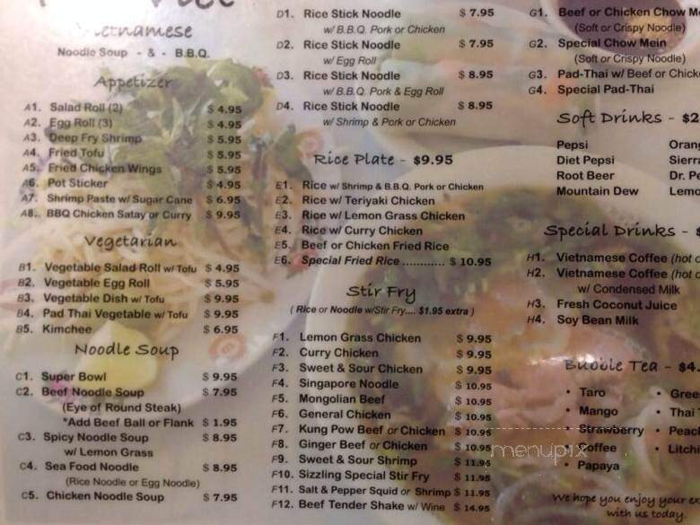 Pho Viet - Sandy, OR menu_pic