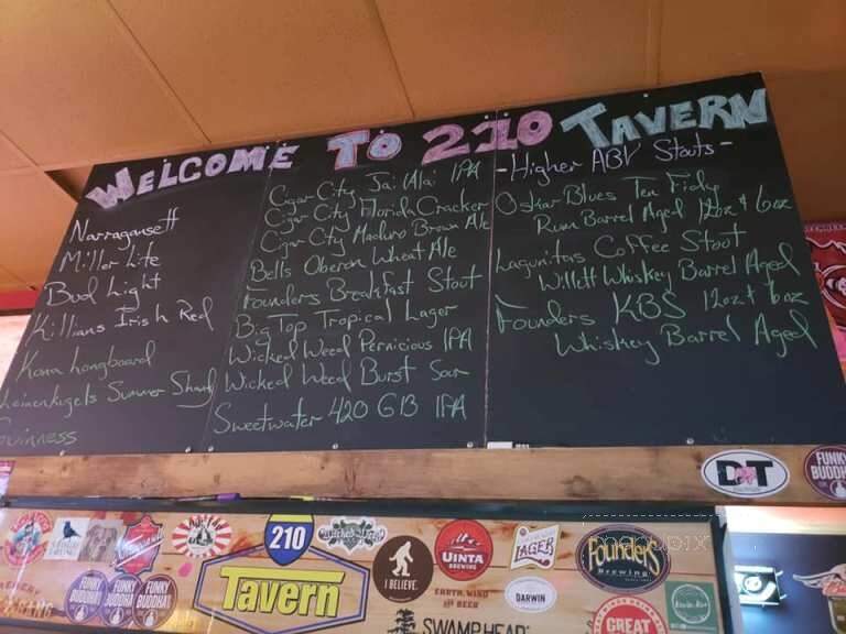 210 Tavern - Sarasota, FL menu_pic