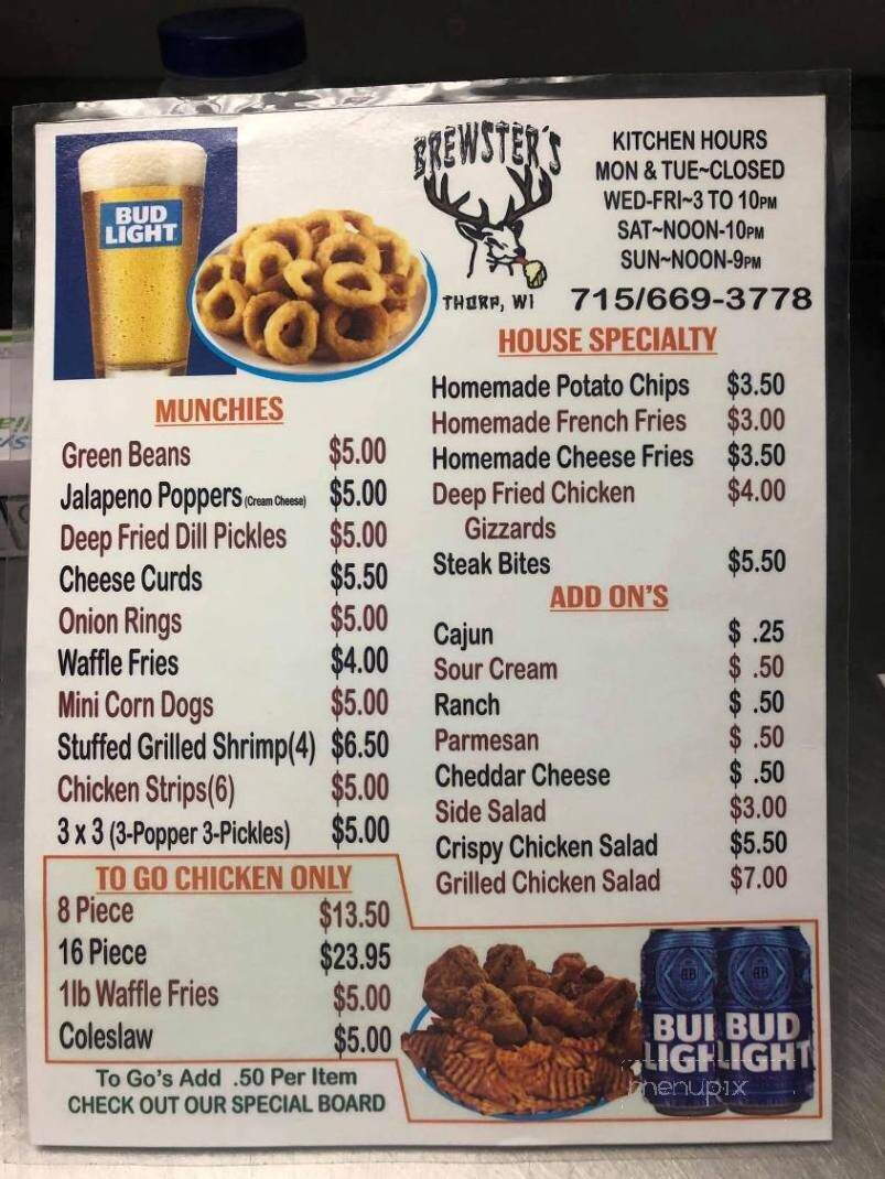 Brewster's - Thorp, WI menu_pic