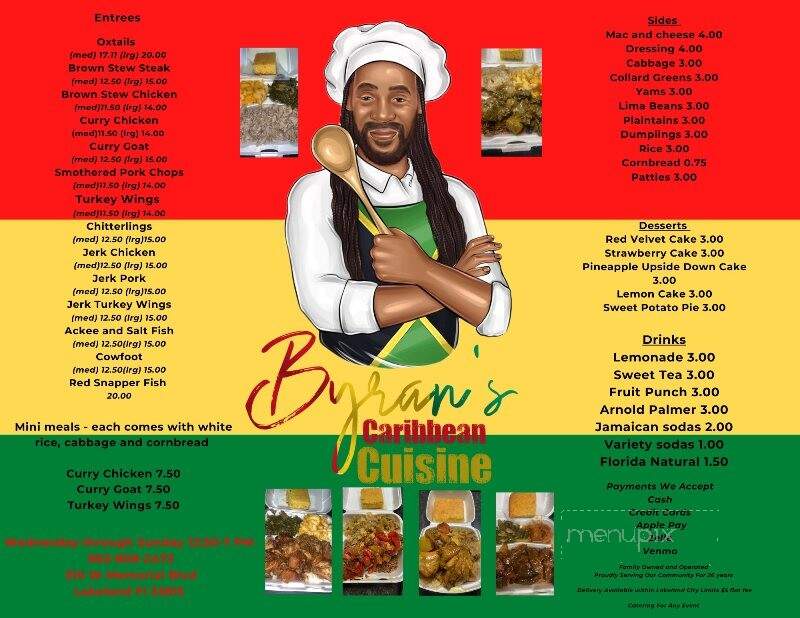 Byran's Caribbean Cuisine - Lakeland, FL menu_pic