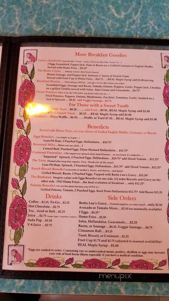 Bertie Lou's - Portland, OR menu_pic