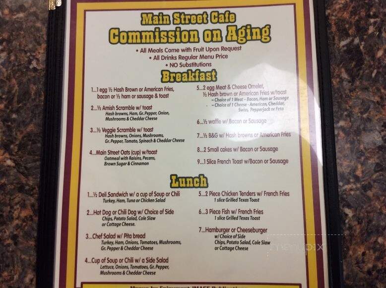 Main Street Cafe - Three Rivers, MI menu_pic
