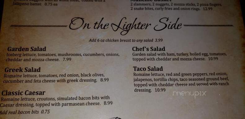 Teazers Kitchen - Amherst, NS menu_pic