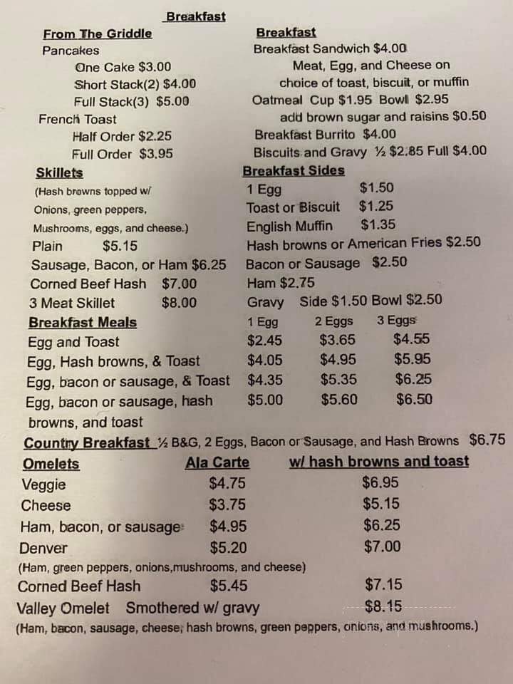Valley Inn - Green Valley, IL menu_pic