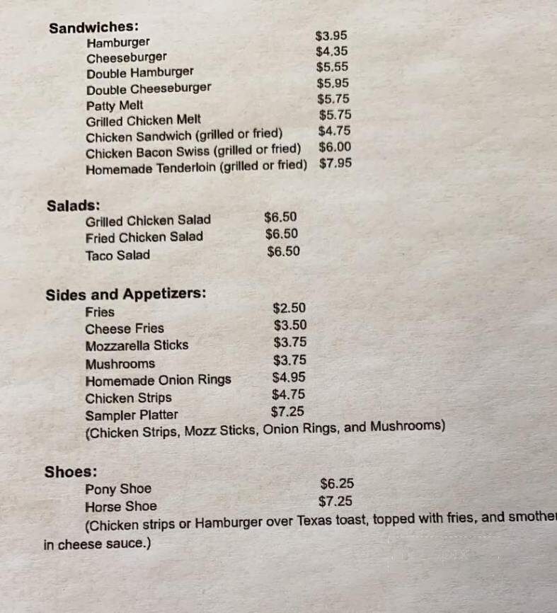 Valley Inn - Green Valley, IL menu_pic
