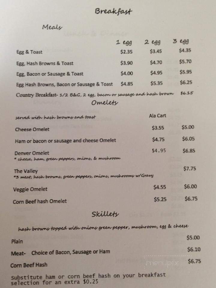 Valley Inn - Green Valley, IL menu_pic