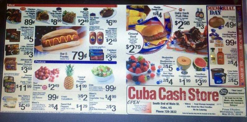 Cuba Cash Cafe - Cuba, KS menu_pic