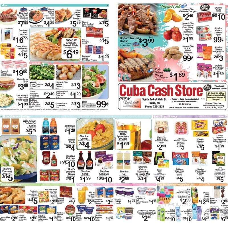 Cuba Cash Cafe - Cuba, KS menu_pic