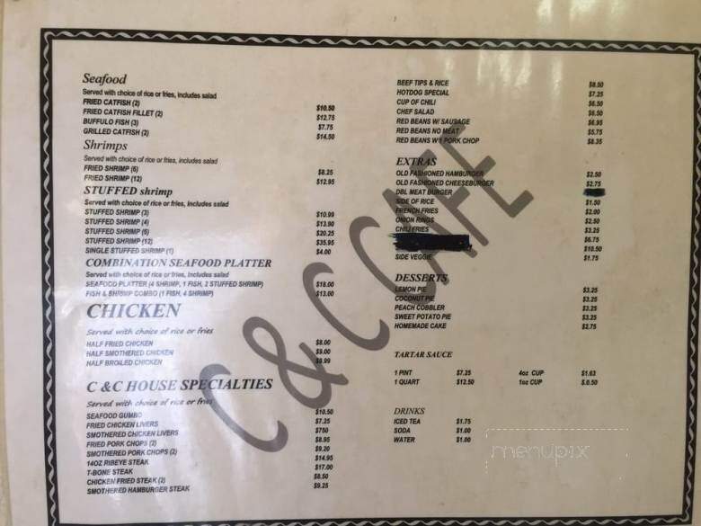 C & C Cafe - Shreveport, LA menu_pic