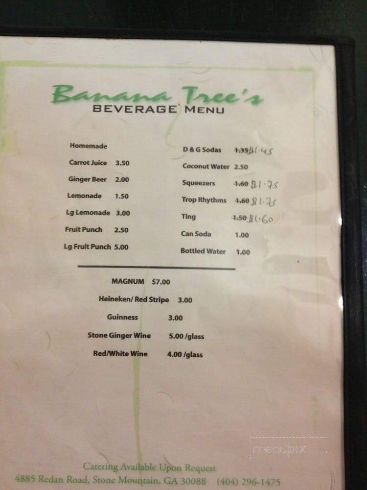 Banana Tree - Stone Mountain, GA menu_pic
