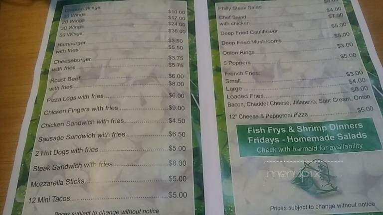 Cook's Bar & Grill - Buffalo, NY menu_pic