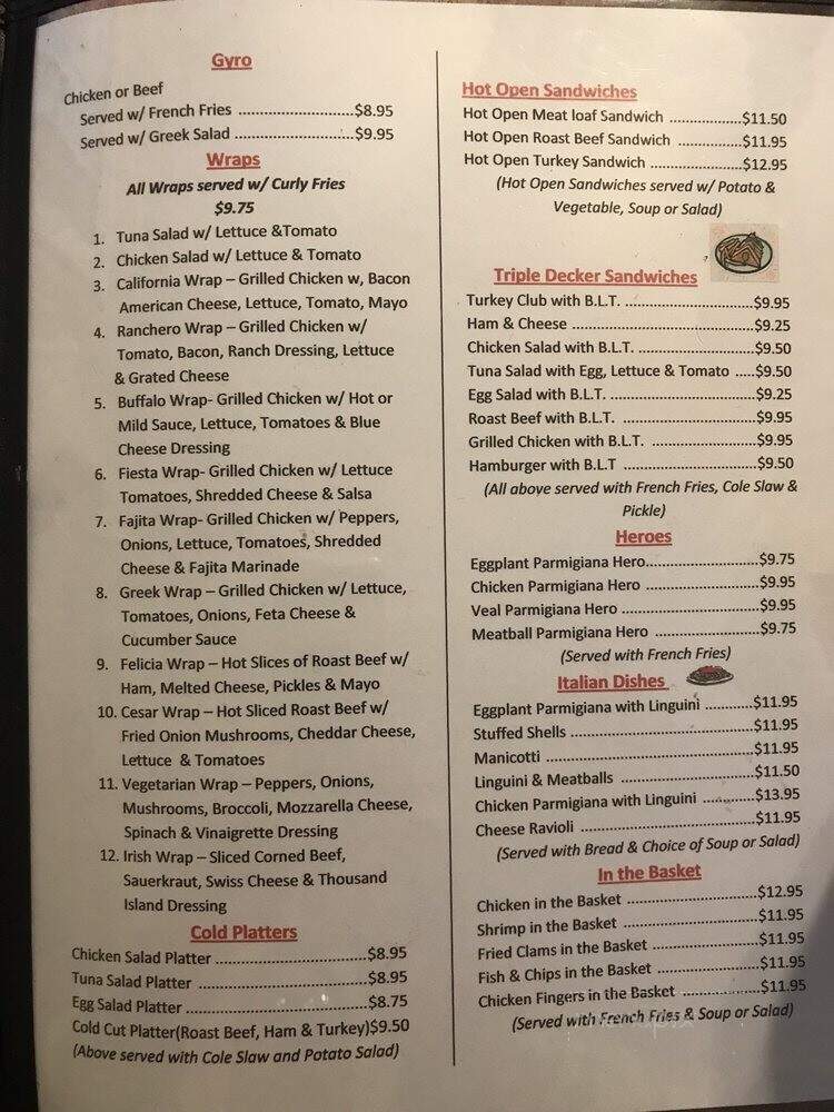 Felicia's Little Diner - Walden, NY menu_pic
