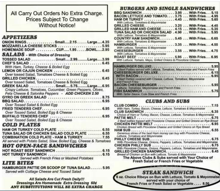 Trackside Restaurant - Mooresville, NC menu_pic