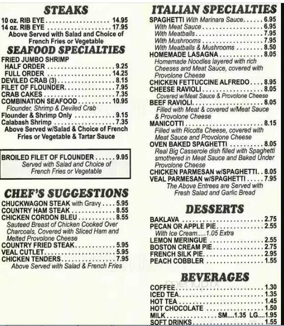 Trackside Restaurant - Mooresville, NC menu_pic