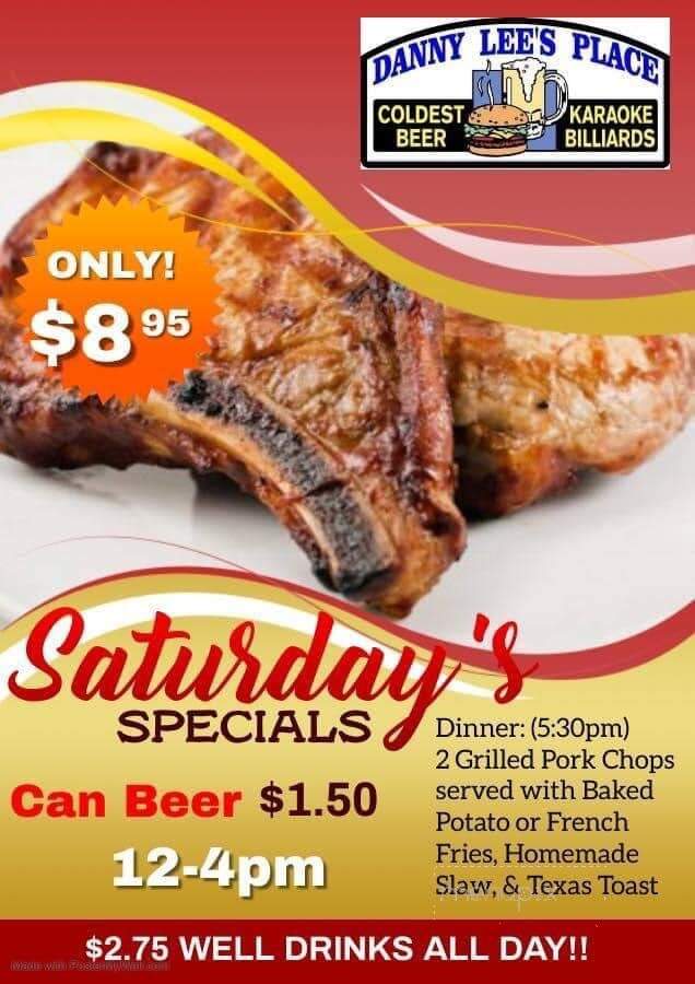Danny Lee's Place - Myrtle Beach, SC menu_pic