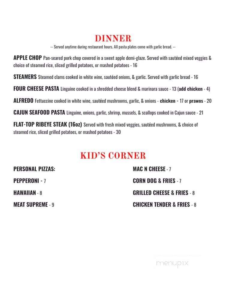 Boathouse Bar - Nice, CA menu_pic