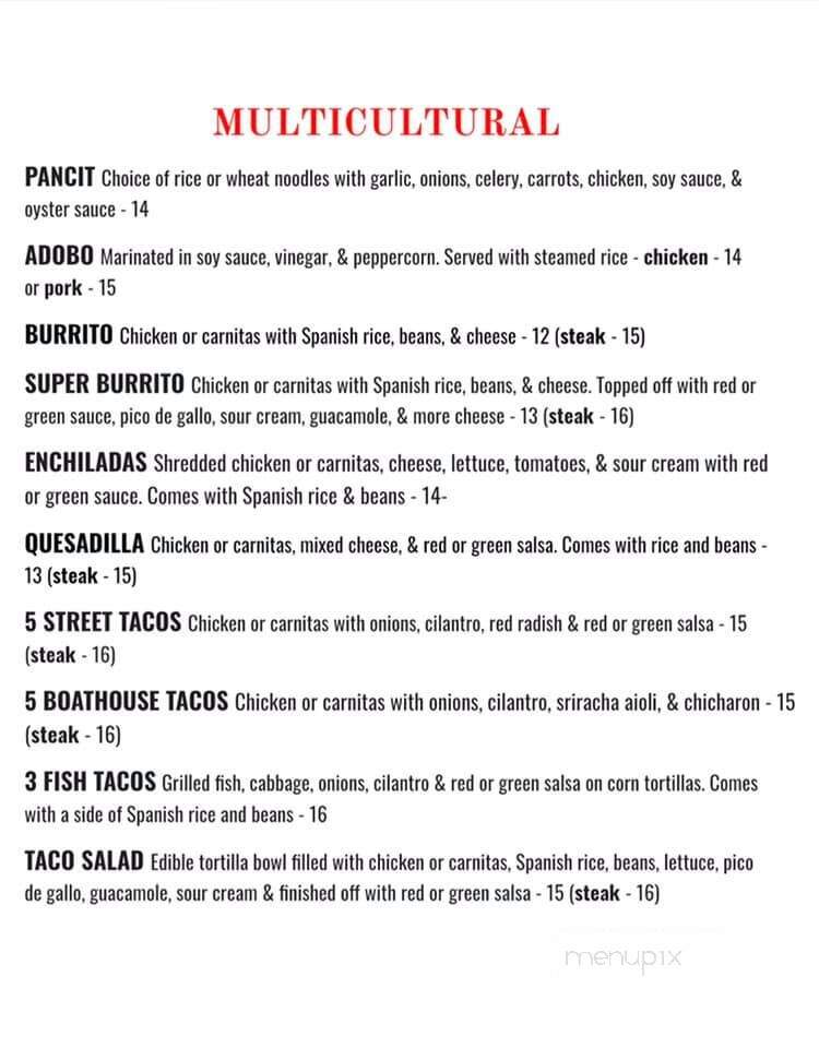 Boathouse Bar - Nice, CA menu_pic