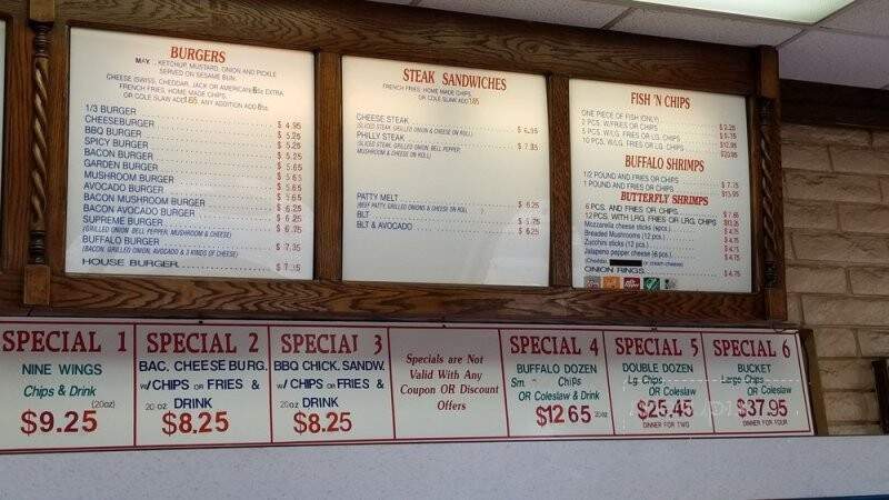 Original Buffalo Wings Restaurant - Petaluma, CA menu_pic