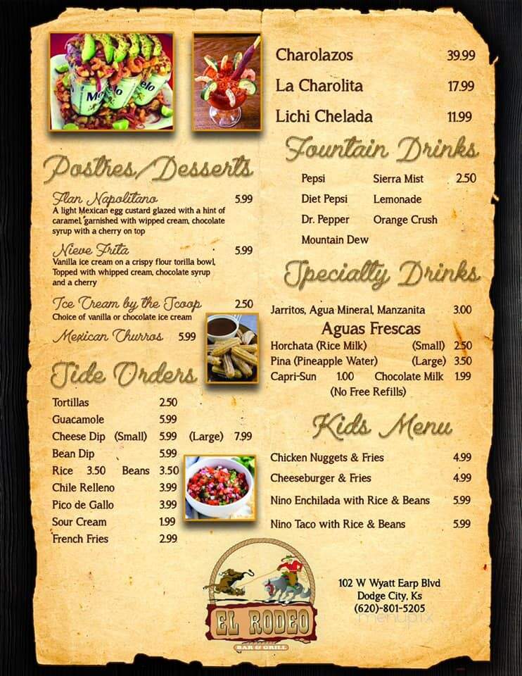 El Rodeo - Dodge City, KS menu_pic