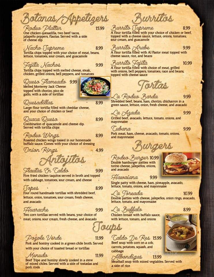 El Rodeo - Dodge City, KS menu_pic