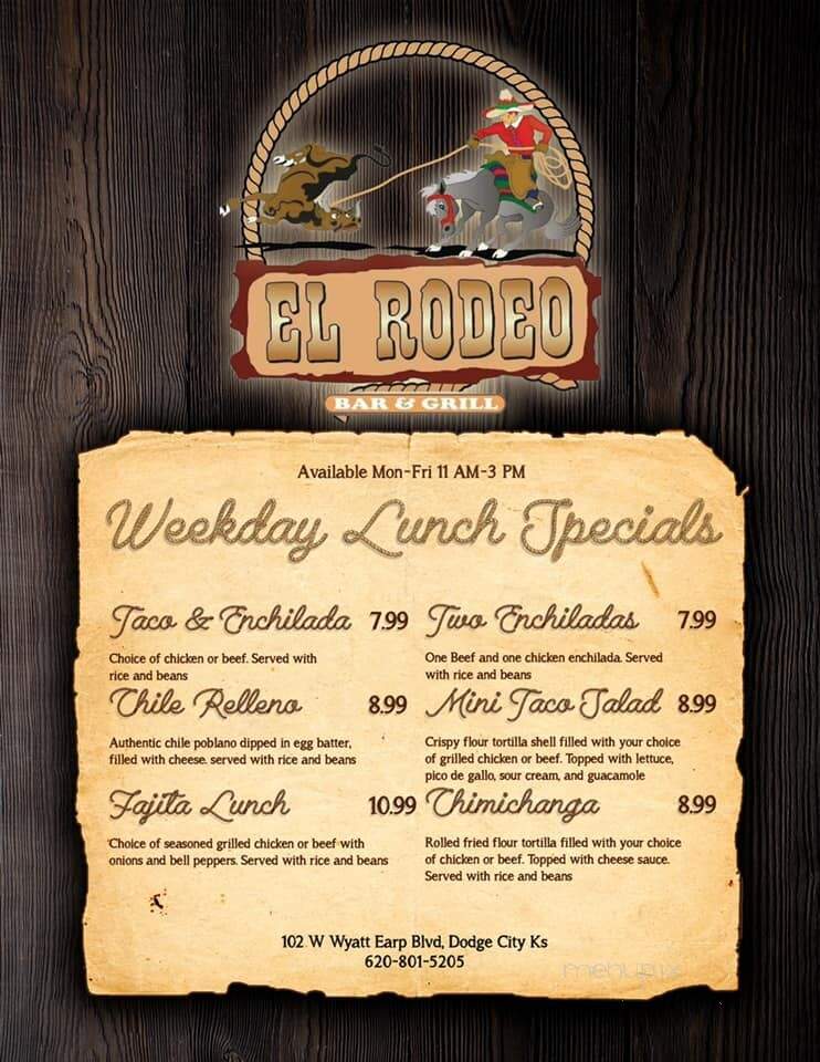 El Rodeo - Dodge City, KS menu_pic