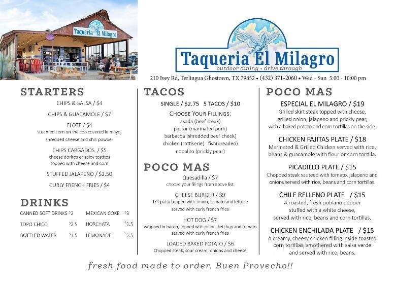 Taqueria El Milagro - Terlingua, TX