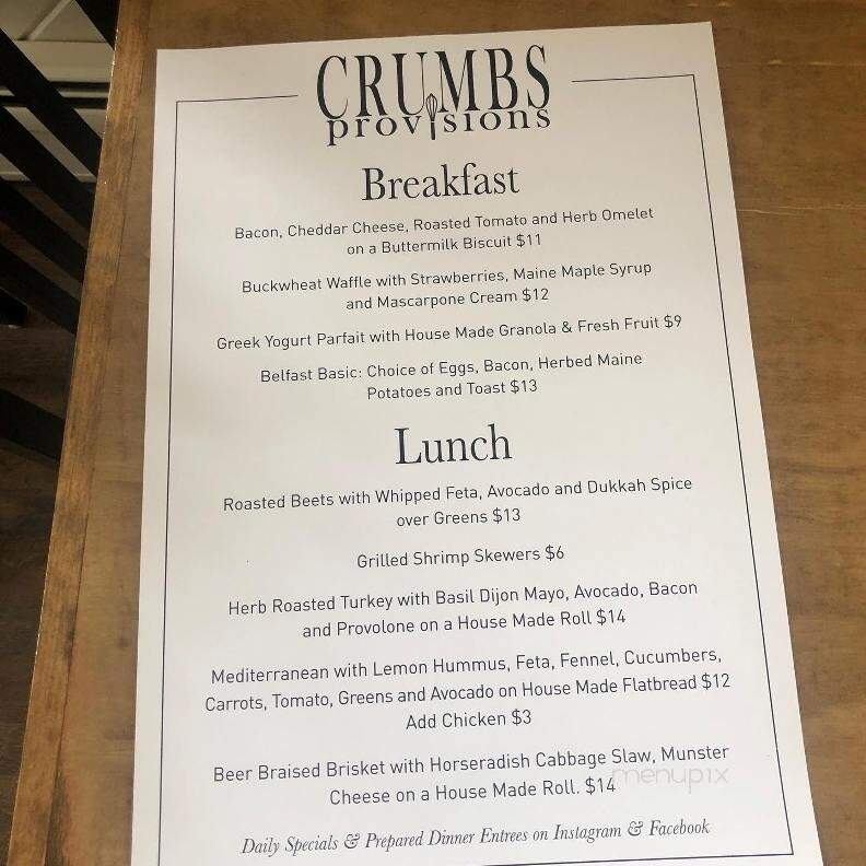 Crumbs Provisions - Belfast, ME