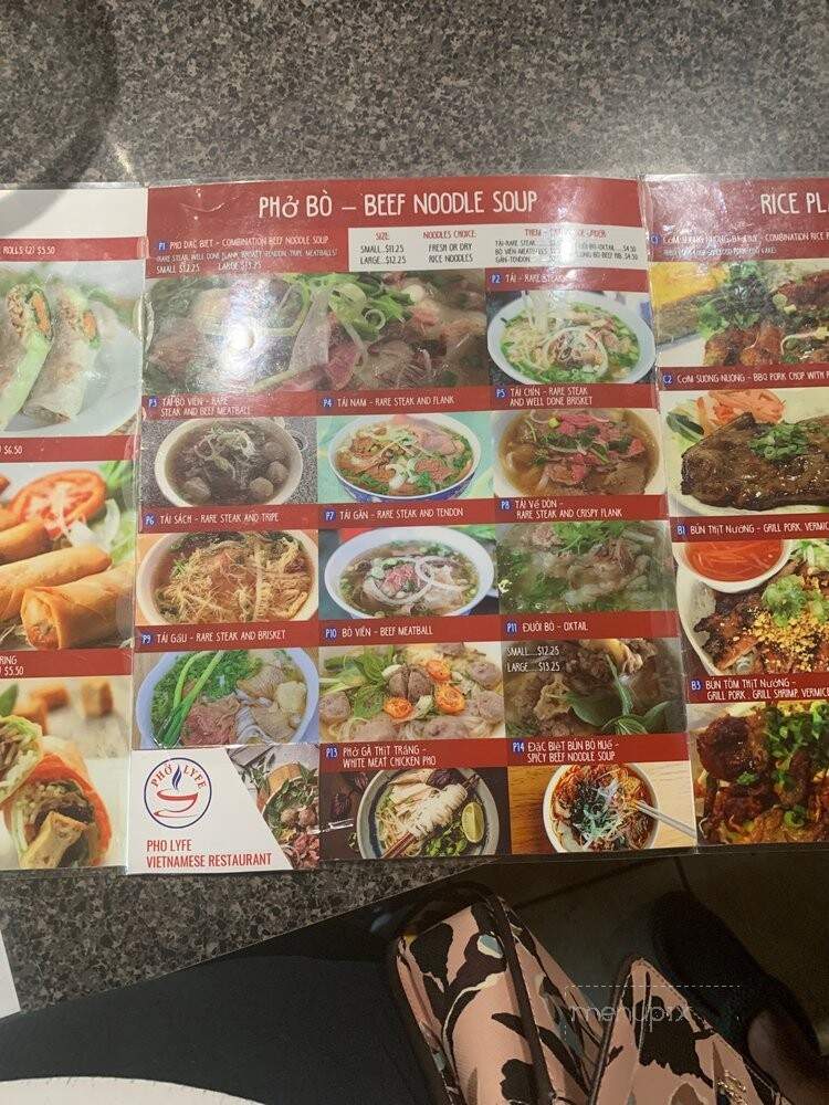 Pho Lyfe - Santa Clara, CA menu_pic