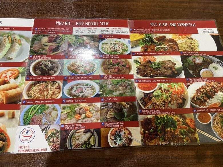 Pho Lyfe - Santa Clara, CA menu_pic